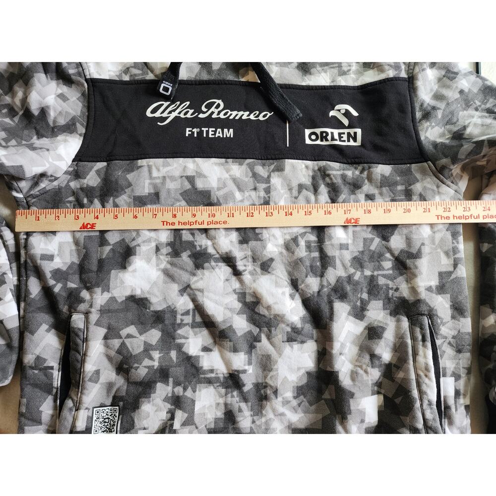 Alfa Romeo F1 ORLEN Sauber Motorsport Hoodie XL Dazzle Gray Black Camo Code Zero - Picture 8 of 8